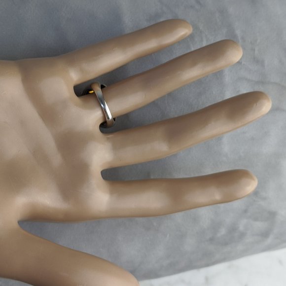 CITRINE STERLING SILVER Square Cut Dot Band Ring - Picture 5 of 15